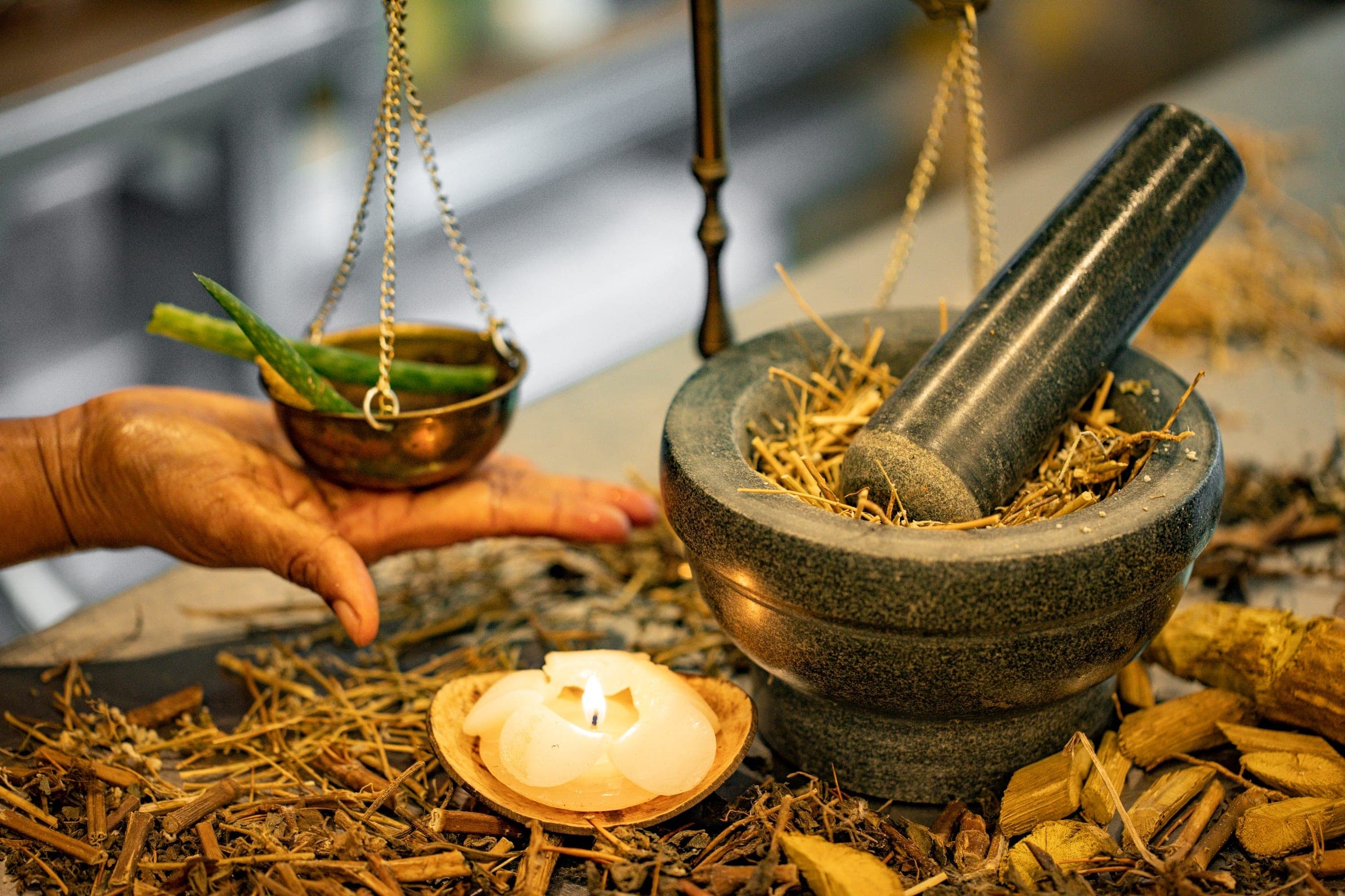 Behandlungsraum für ayurvedische Anwendungen