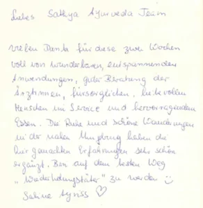 Sathya Ayurveda, echte Bewertung Entschlackungskur